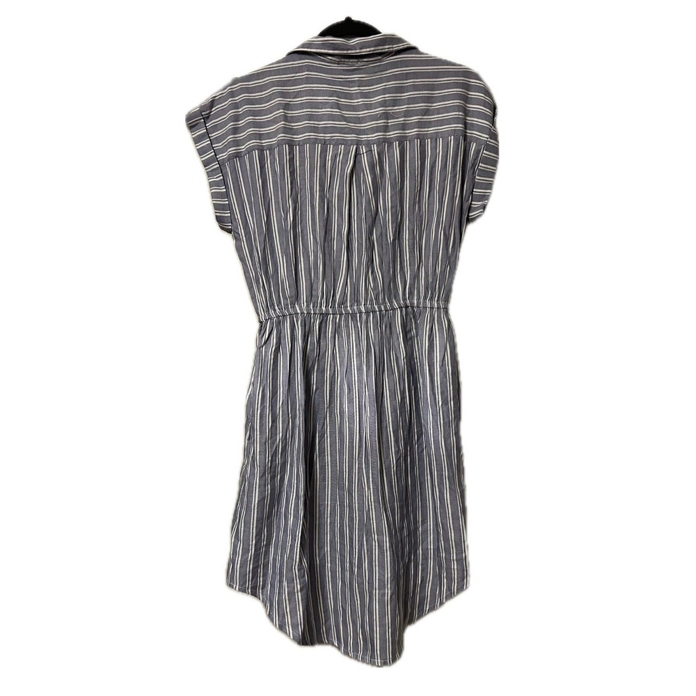 Japna Mini Blue/White Stripe Button Down Shirt Dress. Women's Size Medium. - Picture 5 of 10